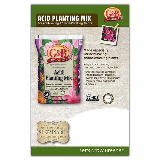 G&B Acid Planting Mix 2CF Large Sign