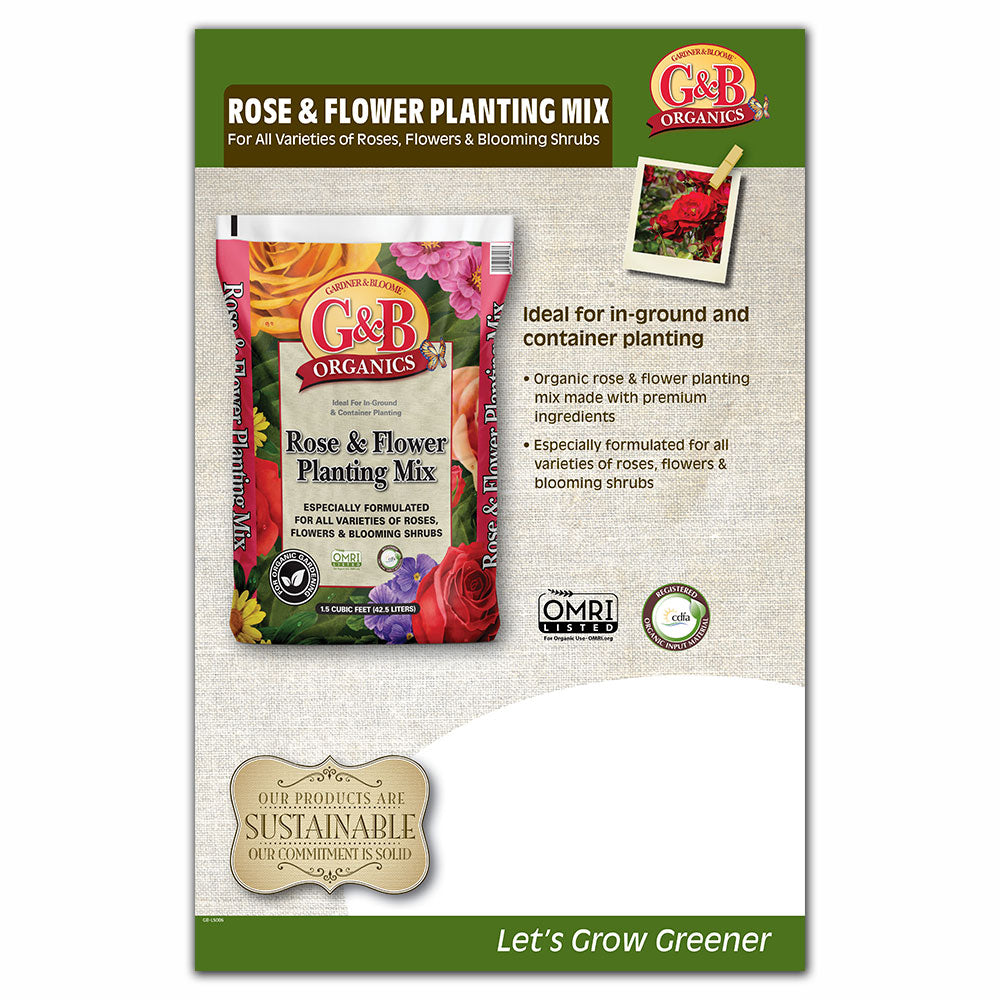 G&B Rose & Flower Planting Mix 1.5CF Large Sign-DIGITAL