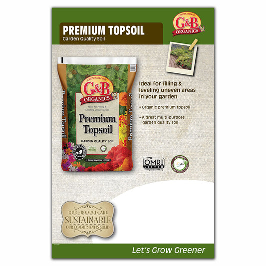G&B Premium Topsoil 1CF Large Sign