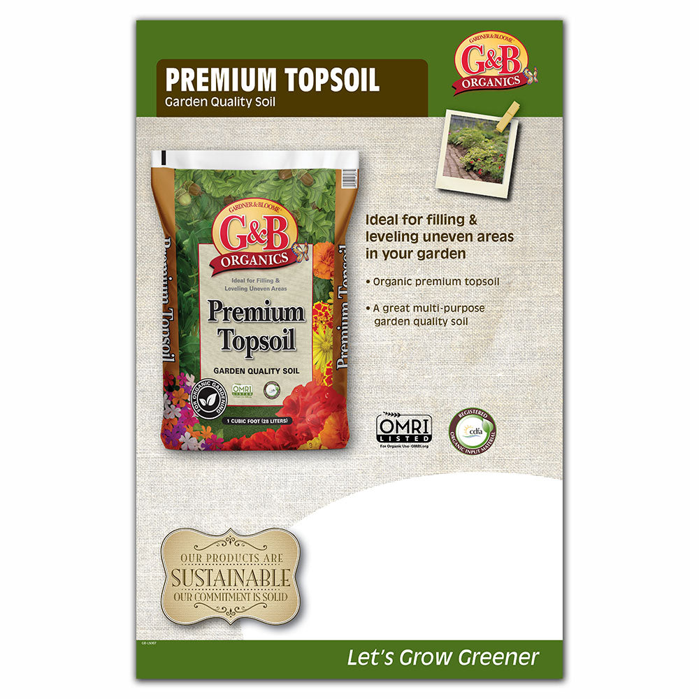 G&B Premium Topsoil 1CF Large Sign-DIGITAL