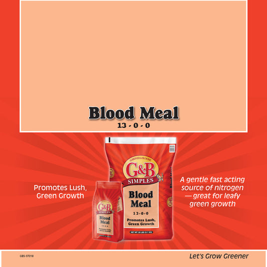 G&B Simples Blood Meal Shelf Talker