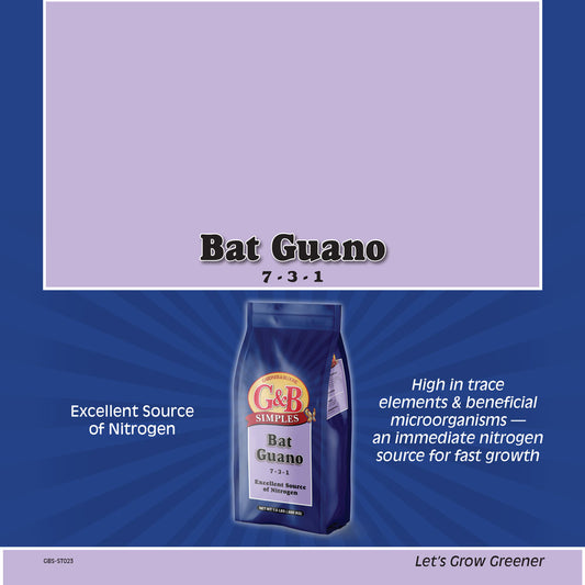 G&B Simples Bat Guano Shelf Talker